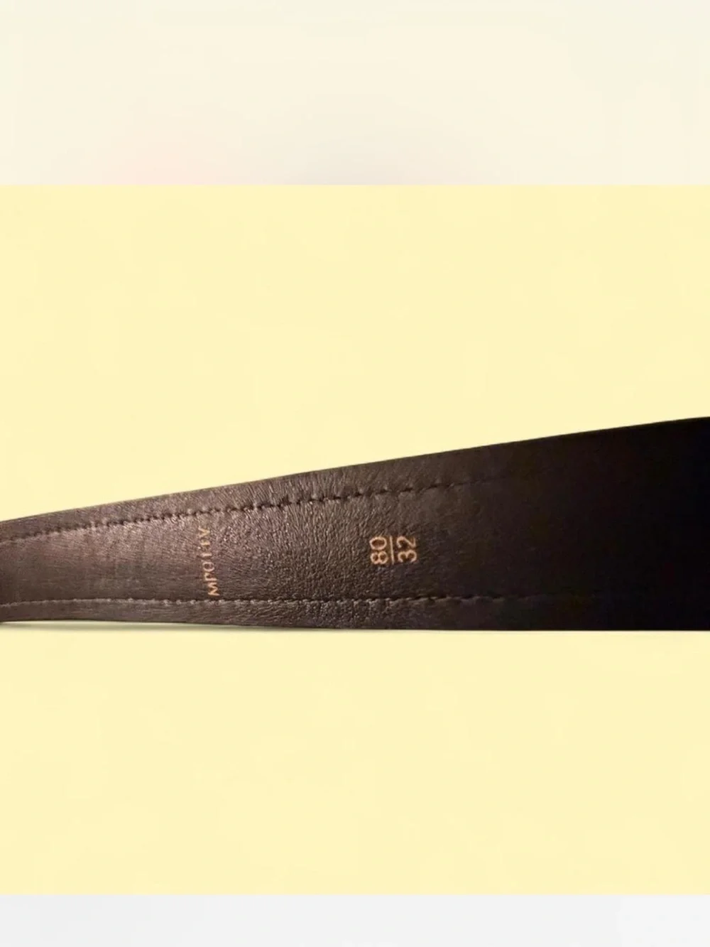 Louis Vuitton Brown Monogram Leather Belt with Silver Hardware